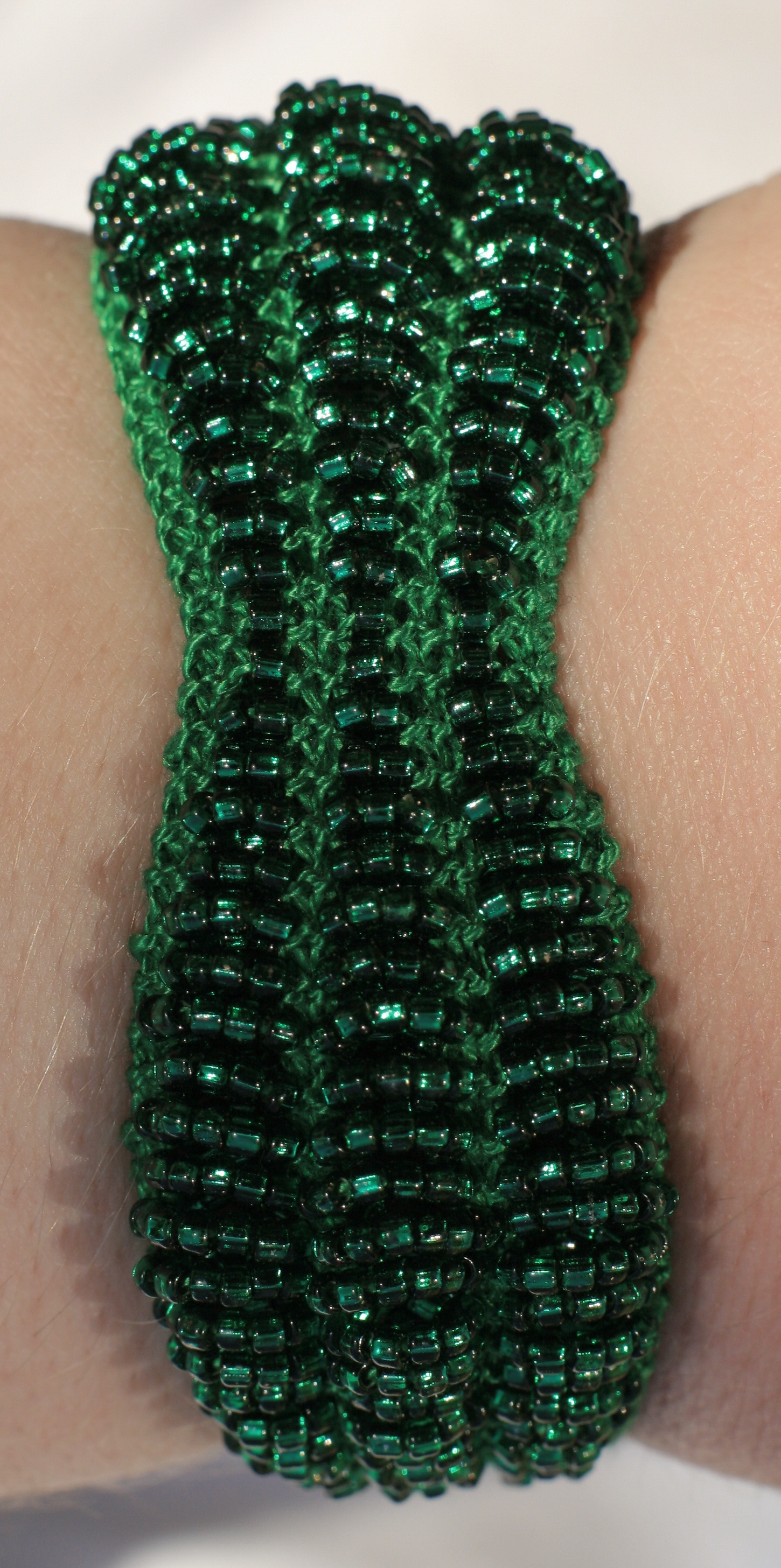 Three Deep Waves Beaded Bracelet